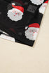 Santa Print Sheer Mesh Mock Neck Slim Fit Long Sleeve Top